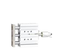 1 unids Cilindro neumático de doble efecto Carrera ajustable con barra de guía Diámetro del cilindro de tres ejes de tres ejes 12-50mm (MGPMJ25,-75-50-XC8)