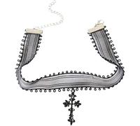 1 unids Cruz Collar Punk Collar Sexy Gótico Gargantilla Gargantilla Joyería Steampunk para la Fiesta de Halloween Decoración Diario (Negro) Practical Treatment