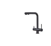 1 UNIDS Filtración Grifo de Cocina Purificador Grifo de Cocina Grifo de Latón Flexible Extraíble Boquilla de 2 Vías Agua Potable Grifo Mezclador Frío y Caliente Grúa(Black)
