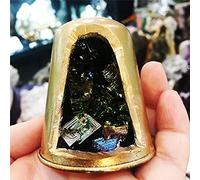1 unids Hermoso Espécimen mineral Bismuth Trapezoidal Crystal Rainbow Minal Rock Artículos para el hogar