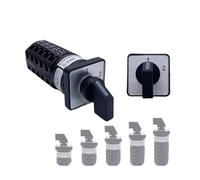 1 unids LW26-10/5 Selector de conmutación Serie LW28 1-5 polos 10 A Contacto de plata Interruptor de levas giratorio para control de potencia (5P 20Terminal-1 2)