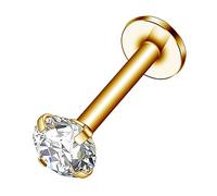 1 unids moda acero inoxidable Zircon Piercing Pendiente Tornillo prisionero de las mujeres Labret Labio Bar Anillos Tragus Piercing Pendiente Joyería para Niñas Procesamiento de Moda