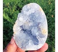 1 unids Natural Blue Crystal Cavez Cuarzo Celestite Cristal Espécimen Espécimen Espécimen Cueva de cristal azul-80mm (500g)_PC 1