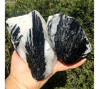 1 unids Natural Negro Turmalina Cristal de piedras preciosas de piedras preciosas Coleccionistas de roca áspera Espécimen de minerales Piedra de curación Decoración del hogar-930g - 960g_PC 1