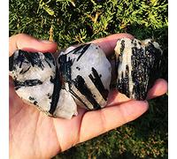 1 unids Natural Negro Turmalina Cristal de piedras preciosas de piedras preciosas Coleccionistas de roca áspera Espécimen de minerales Piedra de curación Decoración del hogar-30g - 40g_PC 1