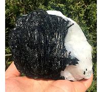1 unids Natural Negro Turmalina Cristal de piedras preciosas de piedras preciosas Coleccionistas de roca áspera Espécimen de minerales Piedra de curación Decoración del hogar-1300g - 1400g_PC 1