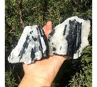 1 unids Natural Negro Turmalina Cristal de piedras preciosas de piedras preciosas Coleccionistas de roca áspera Espécimen de minerales Piedra de curación Decoración del hogar-440g - 480g_PC 1