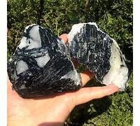 1 unids Natural Negro Turmalina Cristal de piedras preciosas de piedras preciosas Coleccionistas de roca áspera Espécimen de minerales Piedra de curación Decoración del hogar-650g - 700g_PC 1