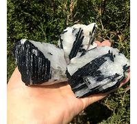 1 unids Natural Negro Turmalina Cristal de piedras preciosas de piedras preciosas Coleccionistas de roca áspera Espécimen de minerales Piedra de curación Decoración del hogar-140g - 170g_PC 1