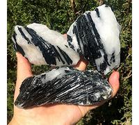 1 unids Natural Negro Turmalina Cristal de piedras preciosas de piedras preciosas Coleccionistas de roca áspera Espécimen de minerales Piedra de curación Decoración del hogar-320 g - 350g_PC 1