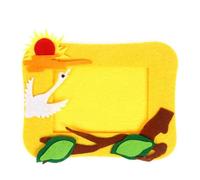 1 Unids Niños Hecho a mano Regalo de artesanía DIY Material de producción Paquete DIY Apliques Animal de dibujos animados Decoración del hogar Marco de fotos Juguetes artesanales, ganso amarillo