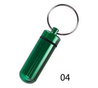 1 unids Nueva Alta Calidad Portátil A Prueba de Agua Mini Azul de Aluminio Llavero Tableta de Almacenamiento Caja de la Píldora Caja de la Botella Titular # 273518, Verde