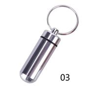 1 unids Nueva Alta Calidad Portátil A Prueba de Agua Mini Azul de Aluminio Llavero Tableta de Almacenamiento Caja de la Píldora Caja de la Botella Titular # 273518, Plata