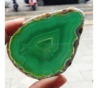 1 UNIDS Pieza de ágata verde Pulido Pieza de cristal irregular Pieza de Brasil Mango Natural Cuarzo Colgante Casa de Mineral Decoración-40mm_5pcs