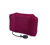 1 Unids Soporte Lumbar Inflable Portátil Cojín/Almohada de Masaje para la Oficina de Viajes Coche de Camping para Aliviar el Dolor de Espalda (Rojo)