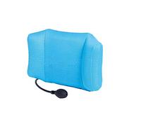 1 Unids Soporte Lumbar Inflable Portátil Cojín/Almohada de Masaje para la Oficina de Viajes Coche de Camping para Aliviar el Dolor de Espalda (Azul)