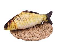 1 unids suave felpa almohada de pescado simulado gata pescado gato masticando mordedura juguete gatito interactivo suministros para uso en interiores fino artesaníaprocesamiento ingenioso
