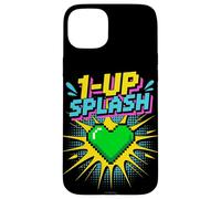 1 Up Splash Pop Cultura Retro Videojuego Carcasa para iPhone 15 Plus