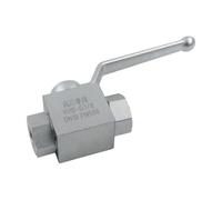 1 válvula de bola hidráulica de alta presión de acero al carbono de 2 vías 500bar, herramienta de válvula hidráulica de hilo femenino NPT de agua y aceite-1/4" T(G1-2)