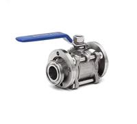 1 válvula de bola manual de acero inoxidable 304 con brida ISO-KF | Bridas de vacío for medios ácidos y alcalinos(GU-25)