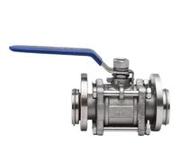 1 válvula de bola manual de acero inoxidable 304 con brida ISO-KF | Bridas de vacío for medios ácidos y alcalinos(GU-80)