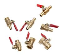 1 válvula de bola pequeña latón 18, 14, 38 y 12 pulgadas, rosca hembra-macho, conector, adaptador acoplamiento tubería cobre(6mm)