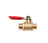 1 válvula de bola pequeña latón 18, 14, 38 y 12 pulgadas, rosca hembra-macho, conector, adaptador acoplamiento tubería cobre(1/4" M-M)