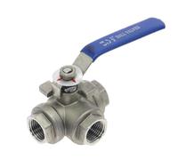 1 válvula de bola tres vías tipo L, T, rosca hembra for tuberías, conservación agua Para El Riego De Espacios Verdes(DN40,L Type)