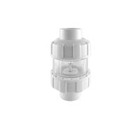 1 válvula de retención de doble interfaz UPVC para pecera, accesorios de tubería de agua antireflujo y antisifón, 20 mm, 25 mm, 32 mm (blanco, 32 mm)