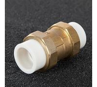 1 válvula de retención de elevación vertical de latón - válvula antirretorno unidireccional con junta de unión for sistemas de fontanería y HVAC(1In)