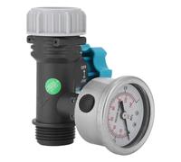 1 válvula reguladora de presión de agua ajustable G3/10.2 cm con medidor de presión, válvula reductora de presión de jardín de invernadero