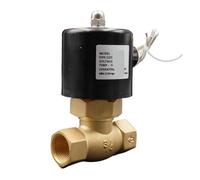1 válvula solenoide de 1/5.1 cm 3/10.2 cm 2.5 cm válvula de agua normalmente cerrada DC24V AC220V alta temperatura, adecuada para vapor líquido o gas (CA 220V, 1 pulgada)
