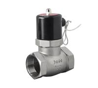 1 válvula solenoide de vapor normalmente cerrada de 2 ", válvulas solenoides de acero inoxidable de 24V, 12V, 220V y 110V(240VAC)