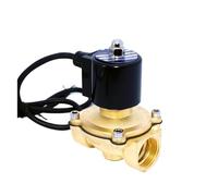 1 válvula solenoide electrónica de 24 V y 12 V, 220 V, 1 pulgada, BSP, NPT, válvula de acción directa de latón(NPT-110VAC)