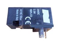 1 válvula solenoide for máquina textil, 15 mm, válvula piloto, CC 24 V, 2,5 W, 100% ED, 3-2 NC, bobina de 10 bar(Junction box)