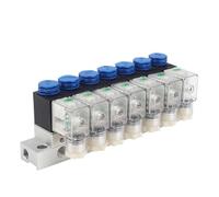 1 válvula solenoide neumática 3V1-06-NC 3/2 vías de entrada de control integrado de salida múltiple DC12V/24V CA 110V/220V (AC110V 8mm, accesorios 3F)