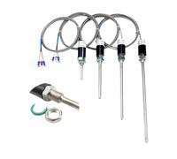 1 varilla de temperatura de termopar tipo K/E, sensor PT100, resistencia térmica de platino, resistente al agua, M12, control de temperatura del horno(K 4M)