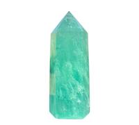 1 varita de piedra de punta de obelisco de cristal de cuarzo fluorita verde de 450-500 g