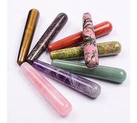 1 varita Yoni de cuarzo rosa natural de cristal blanco obsidiana Yoni Stick piedra natural, aventurina verde