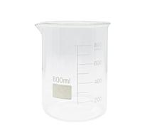 1 vaso medidor de vidrio borosilicato G3.3 de 100/25/250 ml/150 ml/200 ml G3.3 de forma baja, laboratorio de química, pared pesada, resistente al calor (800 ml - China)