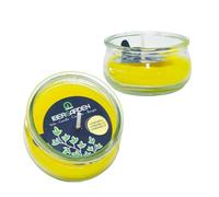 1 Vela de Citronela Antimosquitos en Tarro Bajo de Cristal Para Exterior | Velas Decorativas Aromáticas con Suave Olor a Limón | Vela Anti Mosquitos Para Jardín, Terraza, Camping y Picnic