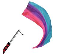 1 velo de seda + 1 bola de cadena Poi para mujer, velo de seda para danza del vientre, bolas lanzadas, actuaciones en escenario, accesorios de regalo, danza del vientre, e, Rod swing