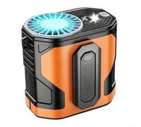 1 ventilador montado en la cintura, ventilador montado en la cintura, ventilador portátil USB, enfriador de aire manos libres, 100 niveles de refrigeración para alivio del calor en verano (A)