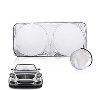 1 visera parasol para parabrisas delantero de coche de 150 x 85 cm, visera parasol interior plegable, aislamiento térmico y protección UV, adecuada para la mayoría de los vehículos.