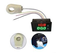 1 voltímetro de doble pantalla Hall Amperímetro, impermeable DC 0 300 V medición de corriente con opciones para 50 A, 100 A, 200 A, 400 A (200 A)