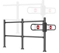 1-Way Swing Gate, 304 Barrera de seguridad de acero inoxidable con mecanismo de autocierre cargado de primavera. Turno de metal duradero para supermercados, almacenes, oficinas y bibliotecas. Silver,