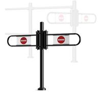 1-Way Swing Gate, 304 Barrera de seguridad de acero inoxidable con mecanismo de autocierre cargado de primavera. Turno de metal duradero para supermercados, almacenes, oficinas y bibliotecas. Silver,