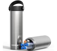 1-WHEAT Nevera Medicamentos Portatil 3-5 Pluma 60 Horas，Nevera Insulina Viaje, Estuche Insulina Frio, Bolsa Gel Frio, Insulina Isotermica para Diabéticos con 2 Enfriador(Plata)