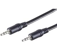 1 x 0,5 m - Cable jack de 3,5 mm negro Estéreo Enchufe de doble cara Conexión de audio Perfecto para altavoces y equipos HiFi