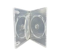 1 x 14 mm 3 vías CD DVD BLU Ray Transparente DVD Caso para 3 Discos de Repuesto